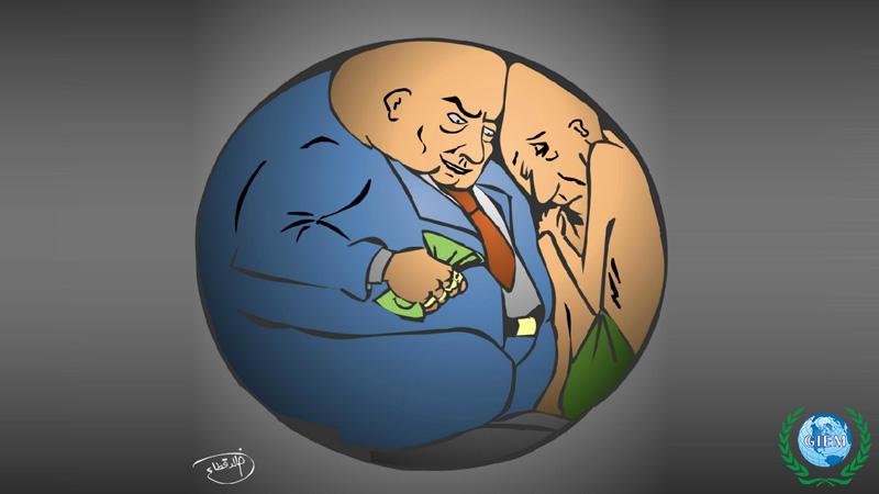 كاريكاتير: عالم واحد يتسع للغني والفقير